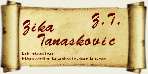 Žika Tanasković vizit kartica